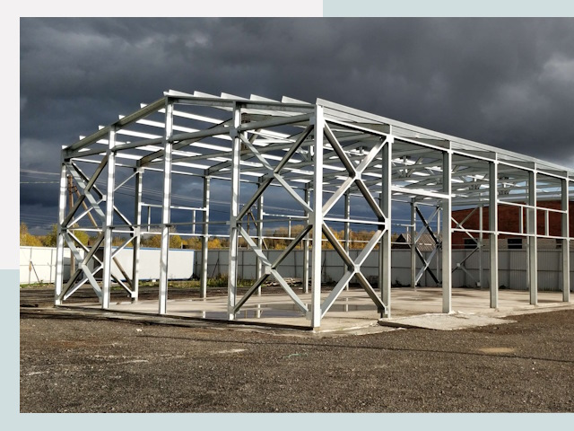 Двускатные ангары в Печора от 611 руб. за квадрат