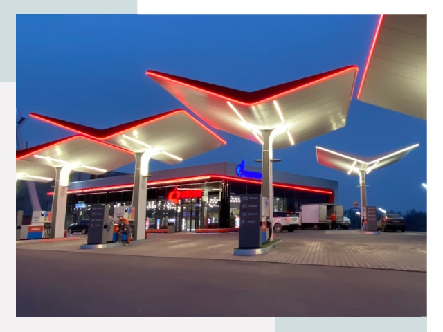 Навесы для АЗС в Печоре